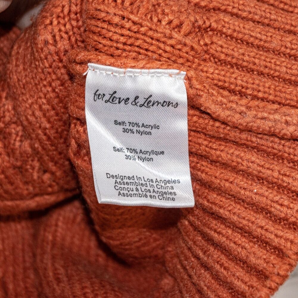 For Love and Lemons size XS Florentina knit Crop sweater tank in brown/orange - Picture 6 of 9